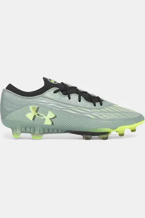 Under Armour Botas de fútbol Magnetico Elite 4 Césped natural para hombre Silica / Silica / High Vis Amarillo 44