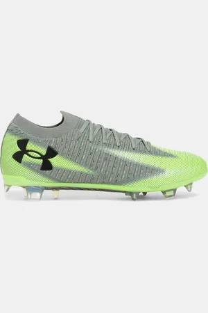 Under Armour Botas de fútbol Shadow Elite 3 FG para hombre Silica / High Vis Amarillo / Negro 44