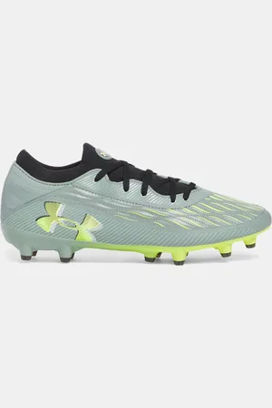 Under Armour Botas de fútbol Magnetico Pro 4 Césped natural para hombre Silica / Silica / High Vis Amarillo 44