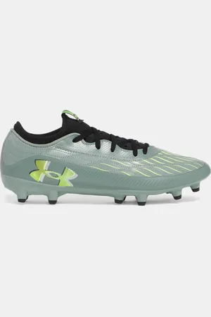 Under Armour Botas de fútbol Magnetico Select 4 Césped natural unisex Silica / Silica / High Vis Amarillo 44.5