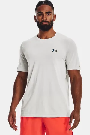Under Armour Camiseta de manga corta Vanish Elite Seamless para hombre / Gris Mist / Iridescent L