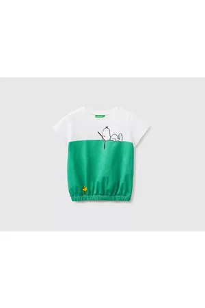 Benetton Camisetas y Tops - Camiseta De Los Peanuts Con Elástico En El Bajo