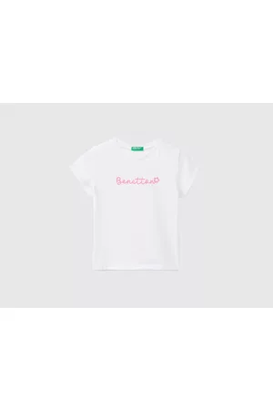 Benetton Camisetas y Tops - Camiseta De Algodón Orgánico Con Estampado De Logotipo