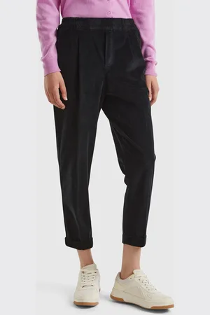 Benetton Pantalones Chinos De Pana Con Cintura Elástica