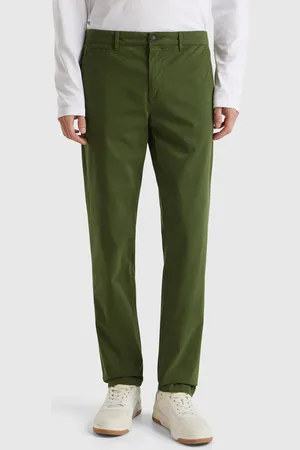 Benetton Chinos Slim Fit Verde Aceituna