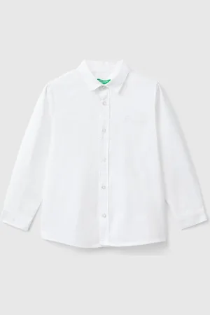 Benetton Camisa Clásica De Puro Algodón.