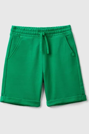 Benetton Bermudas De Felpa De Puro Algodón