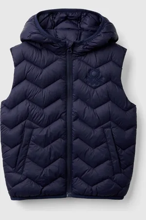 Benetton Chaleco Acolchado Con Capucha