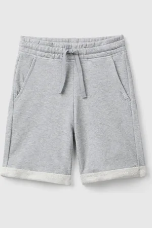 Benetton Bermudas De Felpa De Puro Algodón