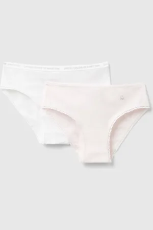 Benetton Dos Braguitas De Algodón Elástico