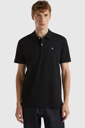 Benetton Polo Negro Slim Fit