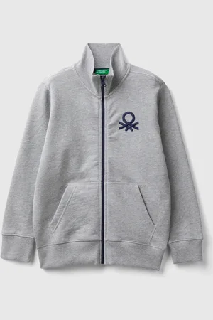Benetton Sudadera Con Cremallera De Algodón Puro