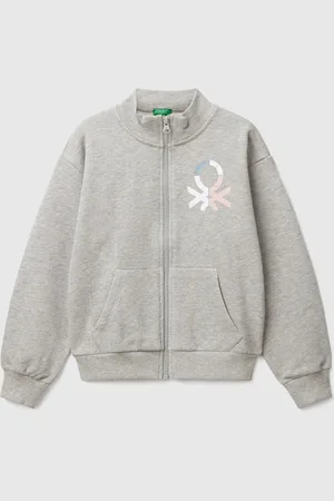 Benetton Sudadera Con Cremallera Y Cuello Alto