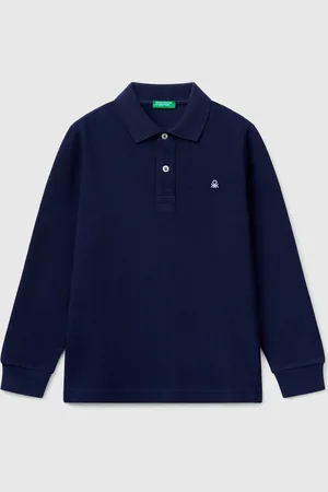 Benetton Polo De Manga Larga De Algodón
