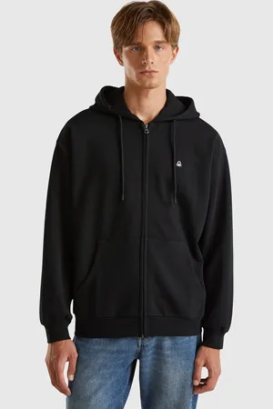 Benetton Sudadera De Algodón Con Cremallera Y Capucha