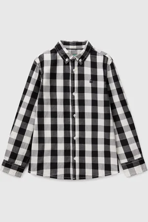 Benetton Camisa Abotonada Bicolor A Cuadros