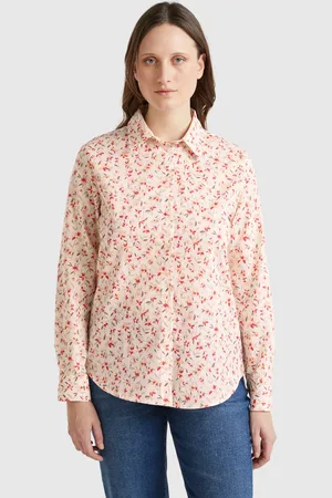 Benetton Camisa Rosa De Flores
