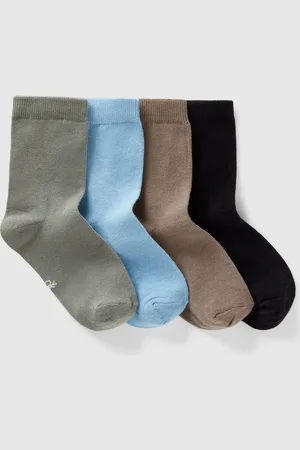 Benetton Cuatro Pares De Calcetines De Algodón Elástico