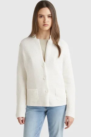 Benetton Chaqueta De Punto 100% Algodón