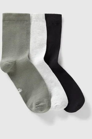 Benetton Tres Pares De Calcetines De Algodón .