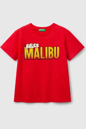 Benetton Camiseta De Algodón Con Estampado
