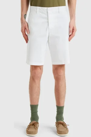 Benetton Bermudas Chinos De Algodón Elástico