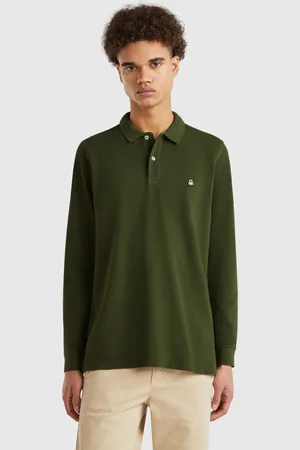 Benetton Polo De Manga Larga De Algodón