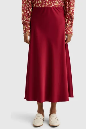 Benetton Falda Fluida Efecto Satinado