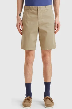 Benetton Bermudas Chinos De Algodón Elástico