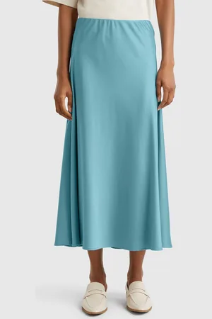 Benetton Falda Fluida Efecto Satinado