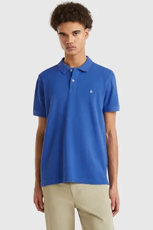 Benetton Polo Regular Fit Azulado