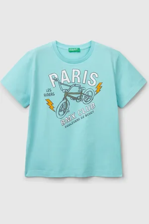 Benetton Camiseta De Algodón Con Estampado