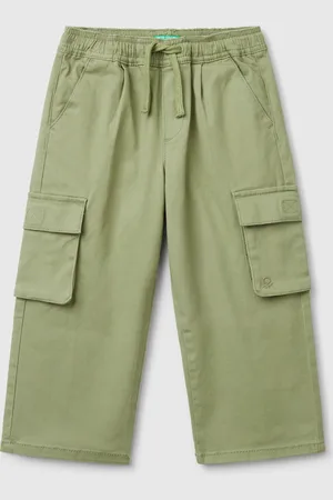 Benetton Pantalón Cargo De Algodón Elástico