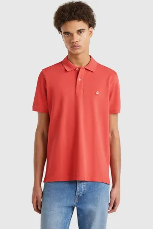 Benetton Polo Regular Fit En Color Ladrillo