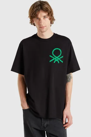Benetton Camiseta Con Estampado Delante Y Detrás