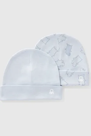 Benetton Dos Gorros De Algodón .