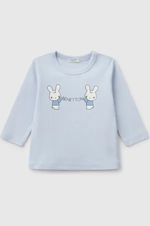 Benetton Camiseta De Manga Larga De Algodón