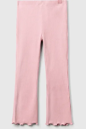 Benetton Leggings Acampanados De Algodón Elástico