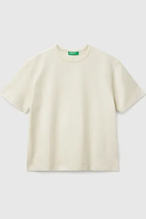 Benetton Camiseta Con Logo Oversize