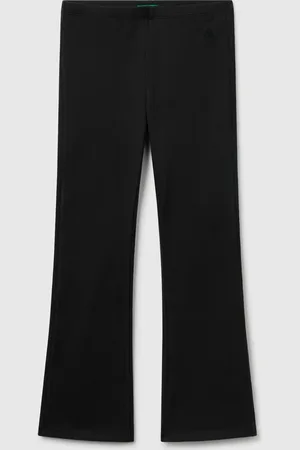 Benetton Leggings Acampanados De Algodón Elástico