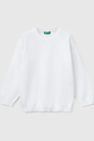 Benetton Jersey De Algodón Puro Con Logotipo