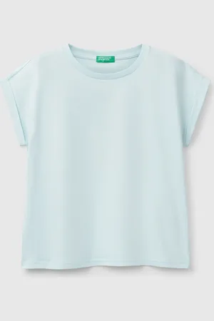 Benetton Camiseta Boxy Fit Con Estampado Y Purpurina
