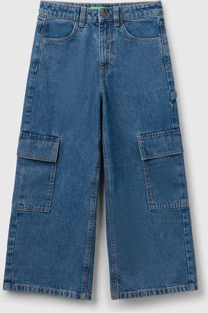 Benetton Vaqueros Cargo De Corte Ancho