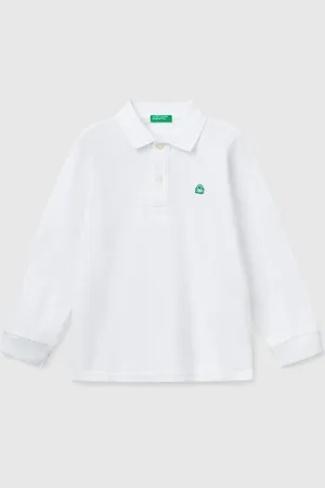 Benetton Polo De Manga Larga De Algodón