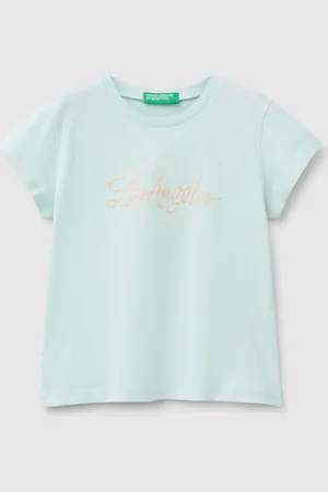 Benetton Camiseta De Algodón Con Purpurina