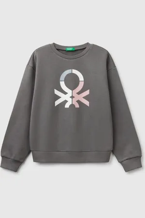 Benetton Sudadera Con Estampado De Glitter