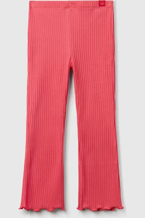 Benetton Leggings Acampanados De Algodón Elástico
