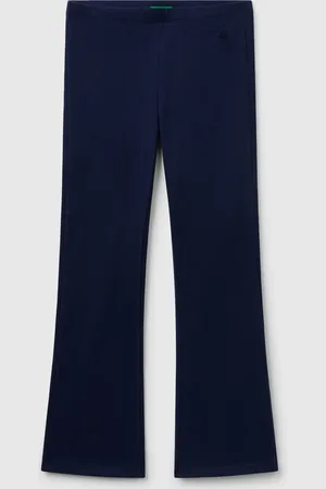 Benetton Leggings Acampanados De Algodón Elástico