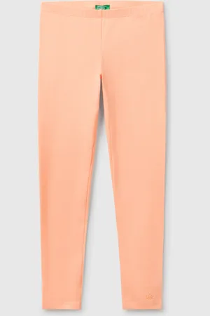 Benetton Leggings De Algodón Elástico Con Logotipo