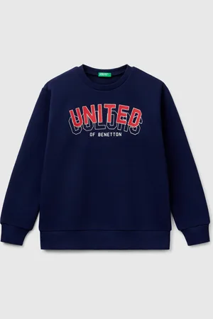Benetton Sudadera De 100 % Algodón Con Estampado